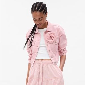 Loveshackfancy gap pink jacket